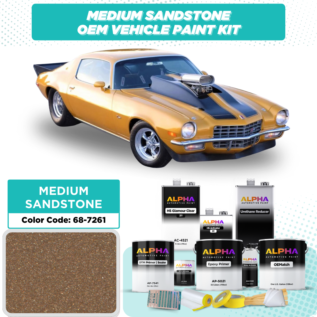 Gen. Motors USA Medium Sandstone M. 68-7261 | OEMatch Vehicle Paint Kit