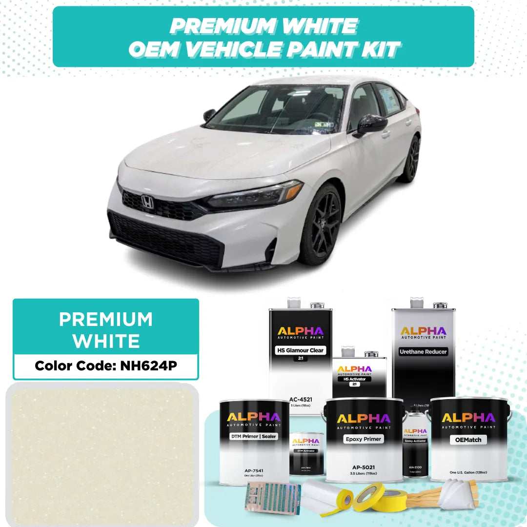 HON PREMIUM WHITE P. NH624P | OEMatch Vehicle Paint Kit