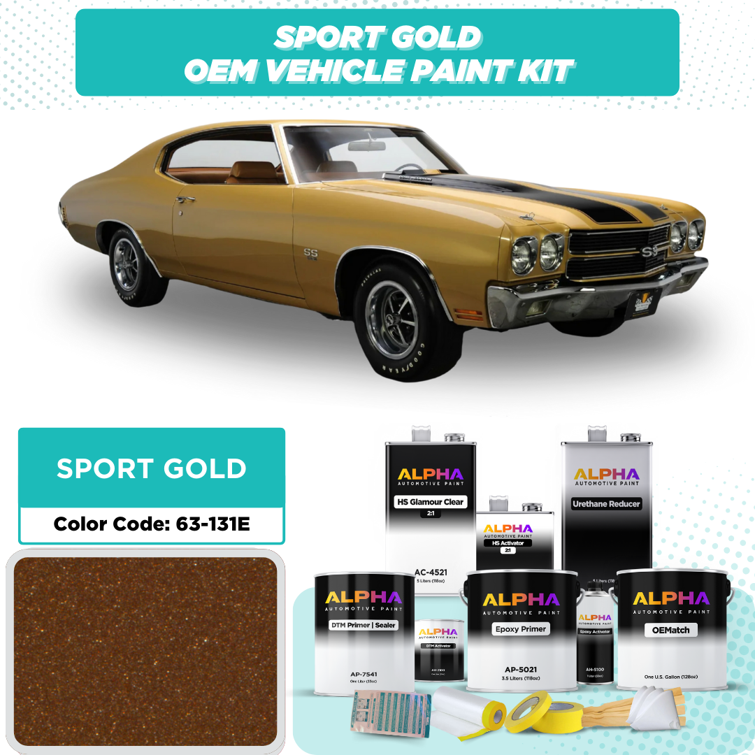 Gen. Motors USA Sport Gold 63-131E / WA131E | OEMatch Vehicle Paint Kit