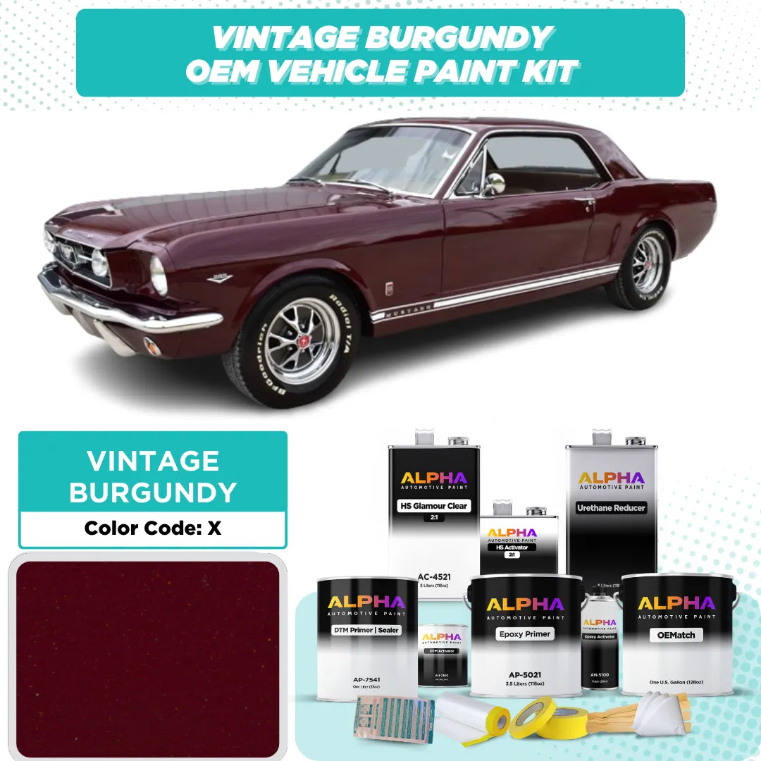 FORD USA VINTAGE BURGUNDY M. X / M1632 | OEMatch Vehicle Paint Kit