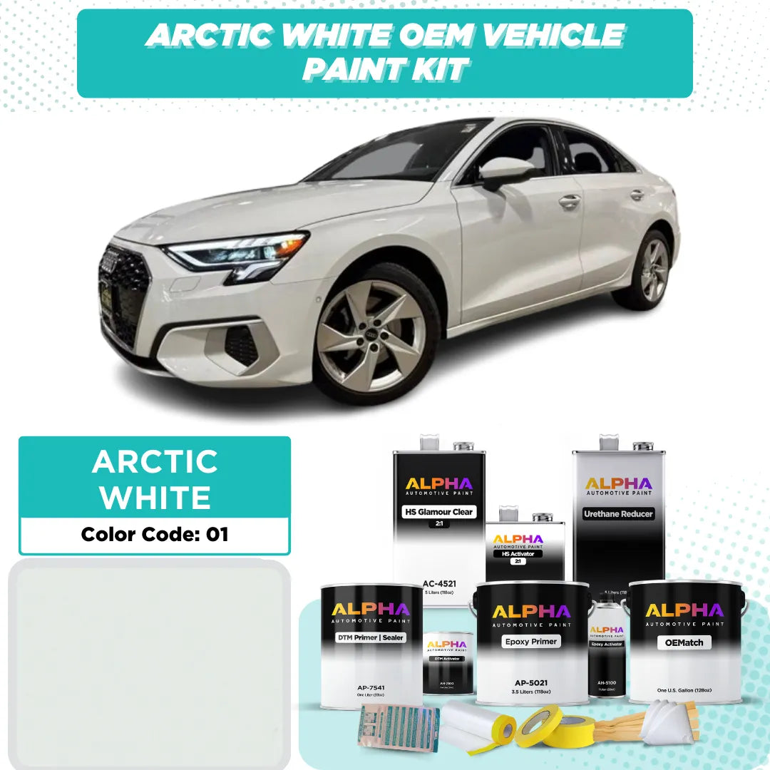 VOLKSWAGEN / AUDI ARCTIC WHITE 01 / Q9A | OEMatch Vehicle Paint Kit