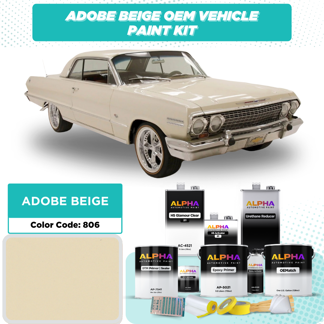 Gen. Motors USA Adobe Beige 806 | OEMatch Vehicle Paint Kit