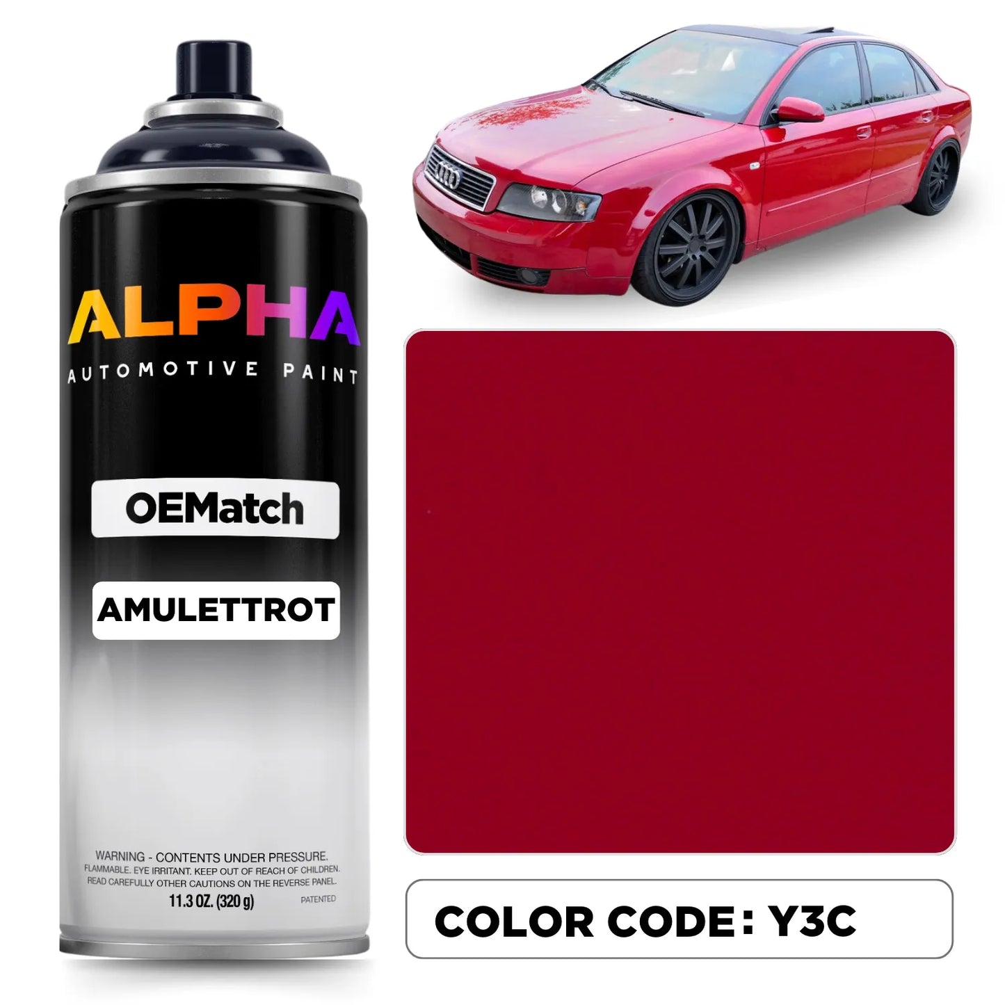 Volkswagen / Audi Amulet Red LY3C / Y3C | OEMatch Spray Can