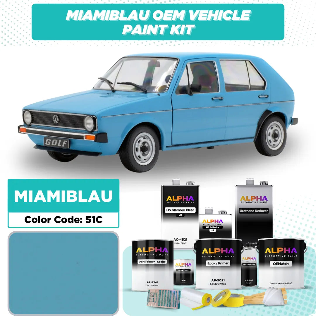 Volkswagen / Audi Miami Blue 51C | OEMatch Vehicle Paint Kit