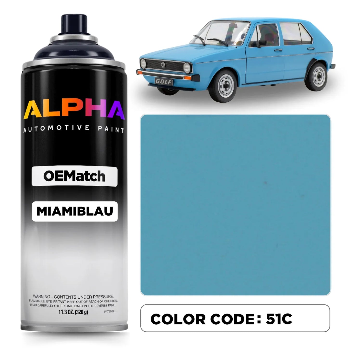 Volkswagen / Audi Miami Blue 51C | OEMatch Spray Can