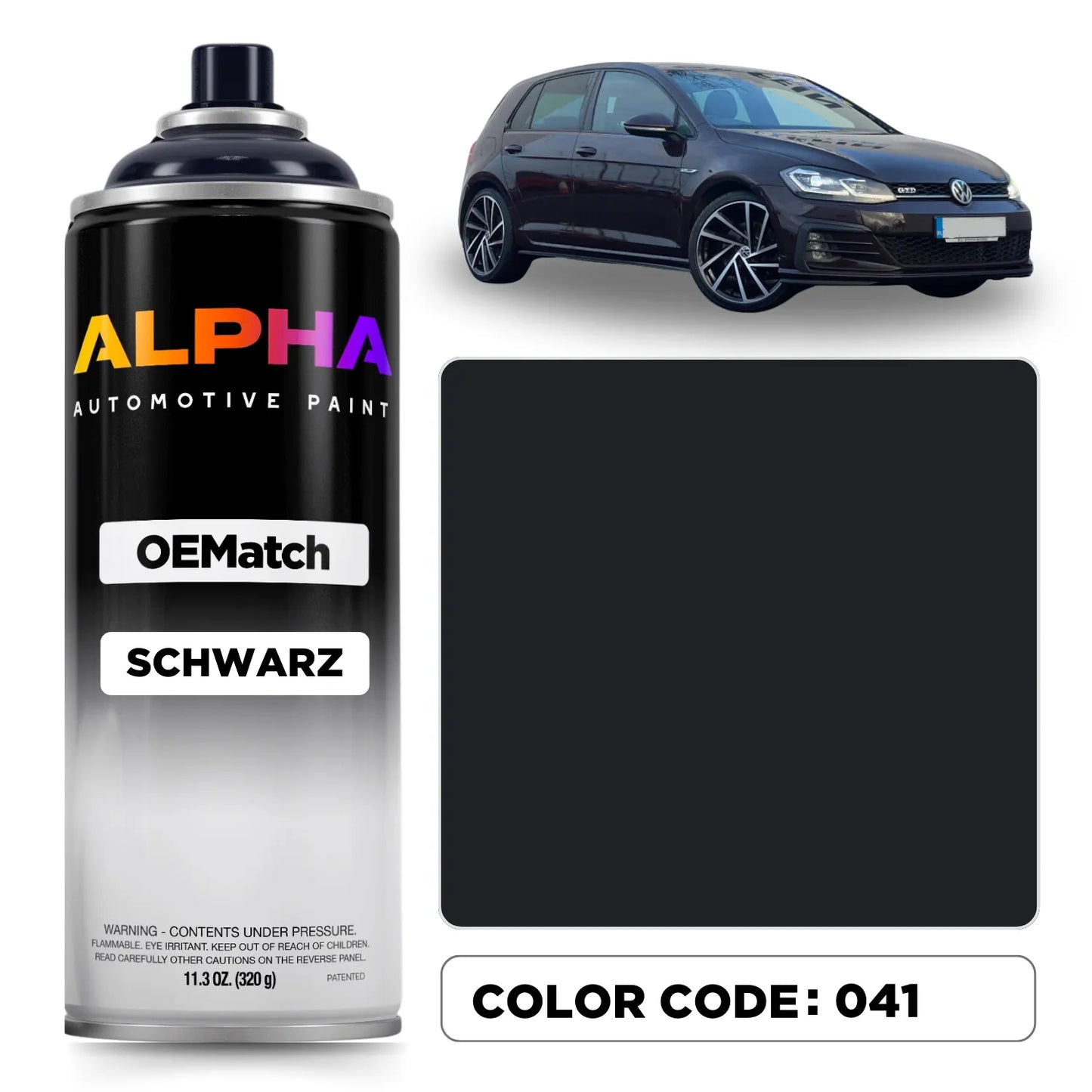 Volkswagen / Audi Schwarz 041 | OEMatch Spray Can