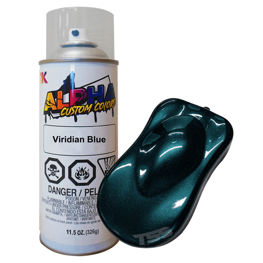 Viridian Blue Pearl Spray Can Midcoat - The Spray Source - Alpha Pigments