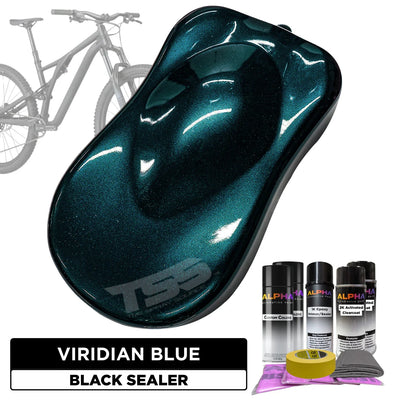 Viridian Blue Bike Paint Kit