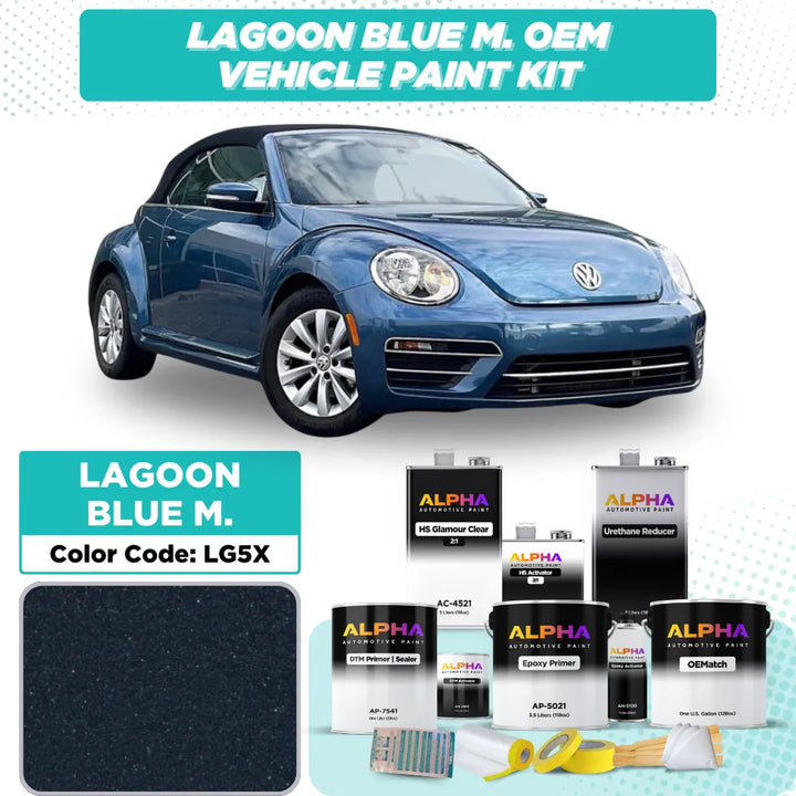 Volkswagen / Audi Lagoon Blue Metallic LG5X | OEMatch Vehicle Paint Kit