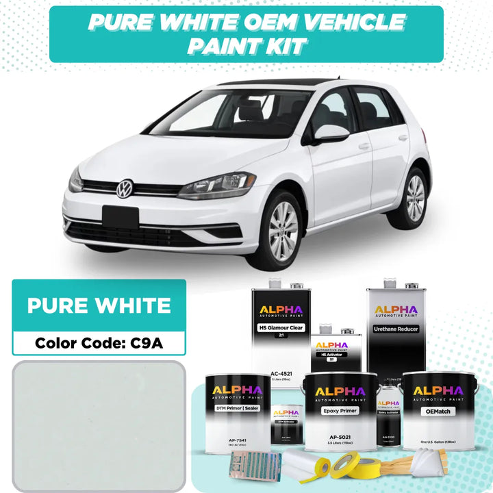 Volkswagen / Audi Pure White C9A | OEMatch Vehicle Paint Kit