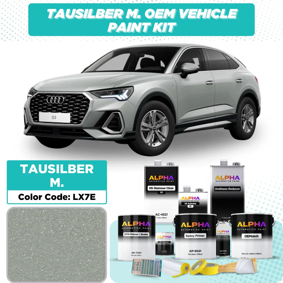 Volkswagen / Audi Tausilber Metallic LX7E | OEMatch Vehicle Paint Kit