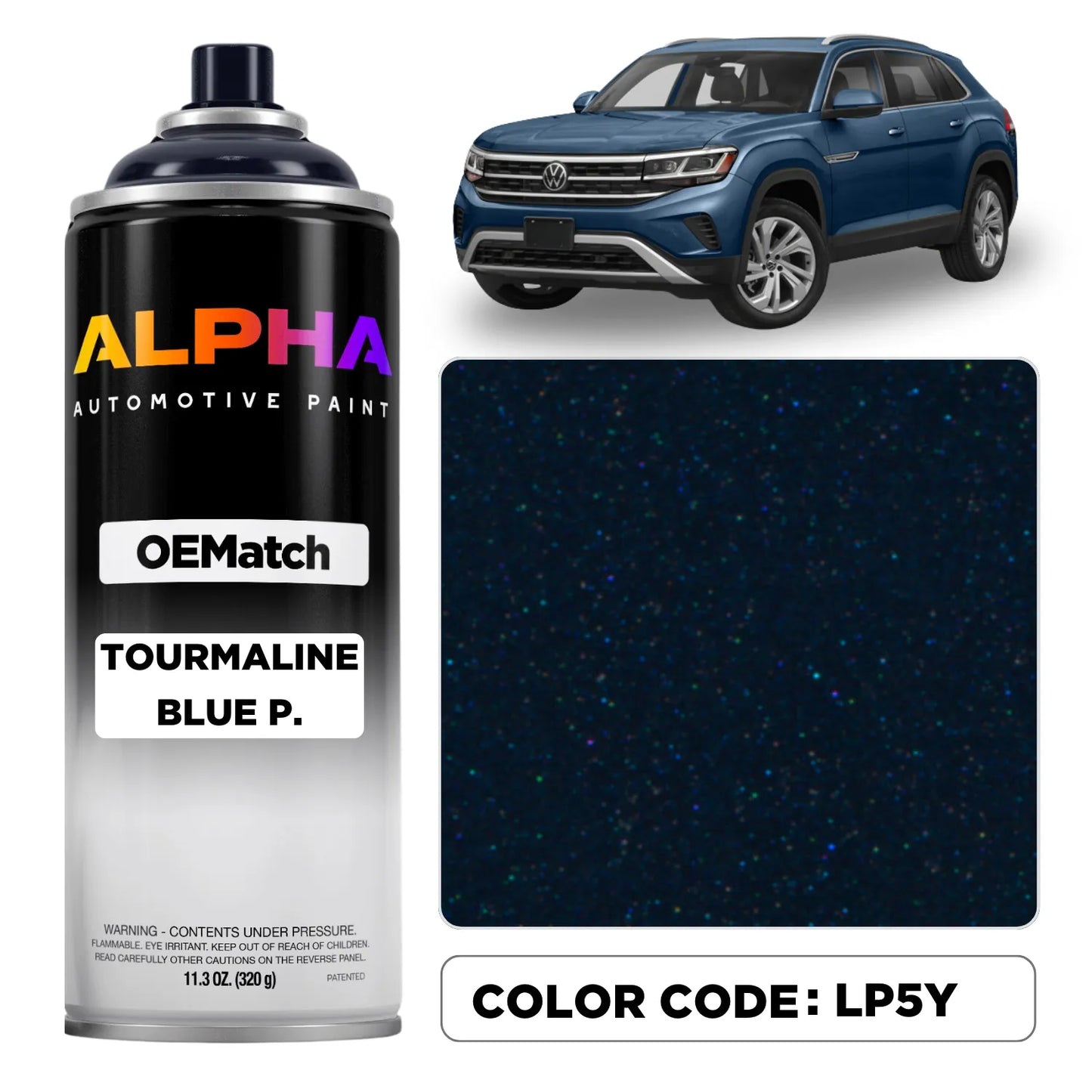 Volkswagen / Audi Tourmaline Blue Pearl LP5Y / P5Y | OEMatch Spray Can