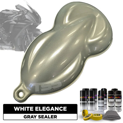 White Elegance Motorcycle Paint Kit