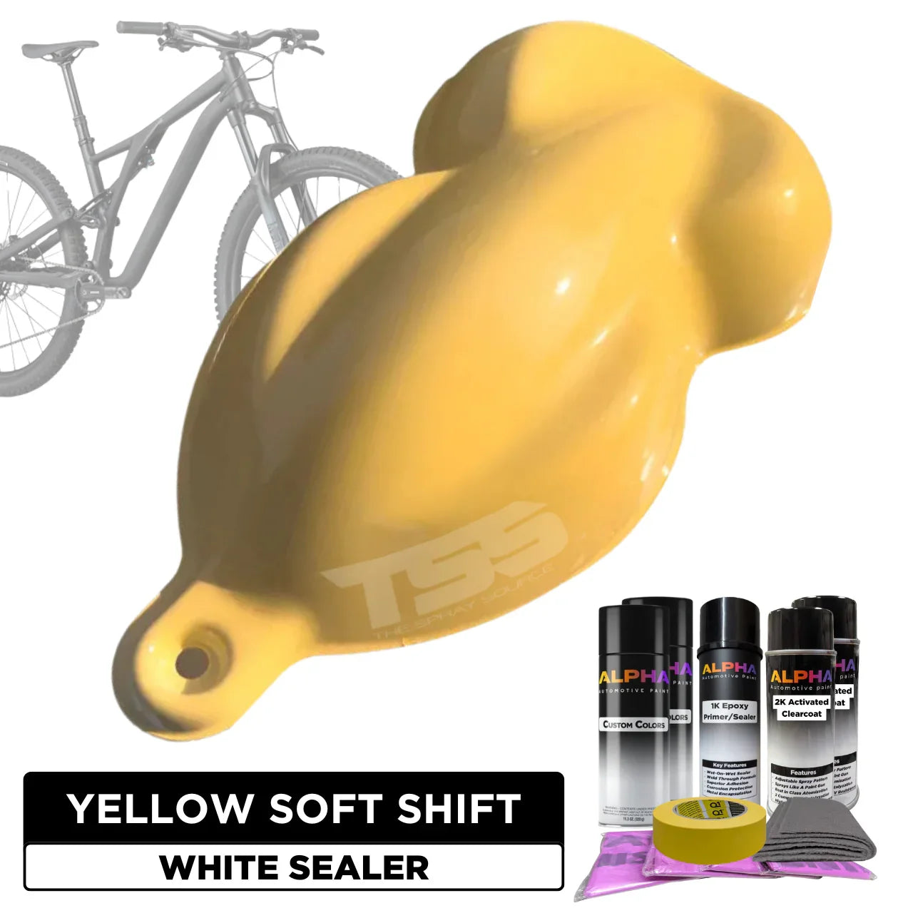 Yellow Soft Shift Bike Paint Kit
