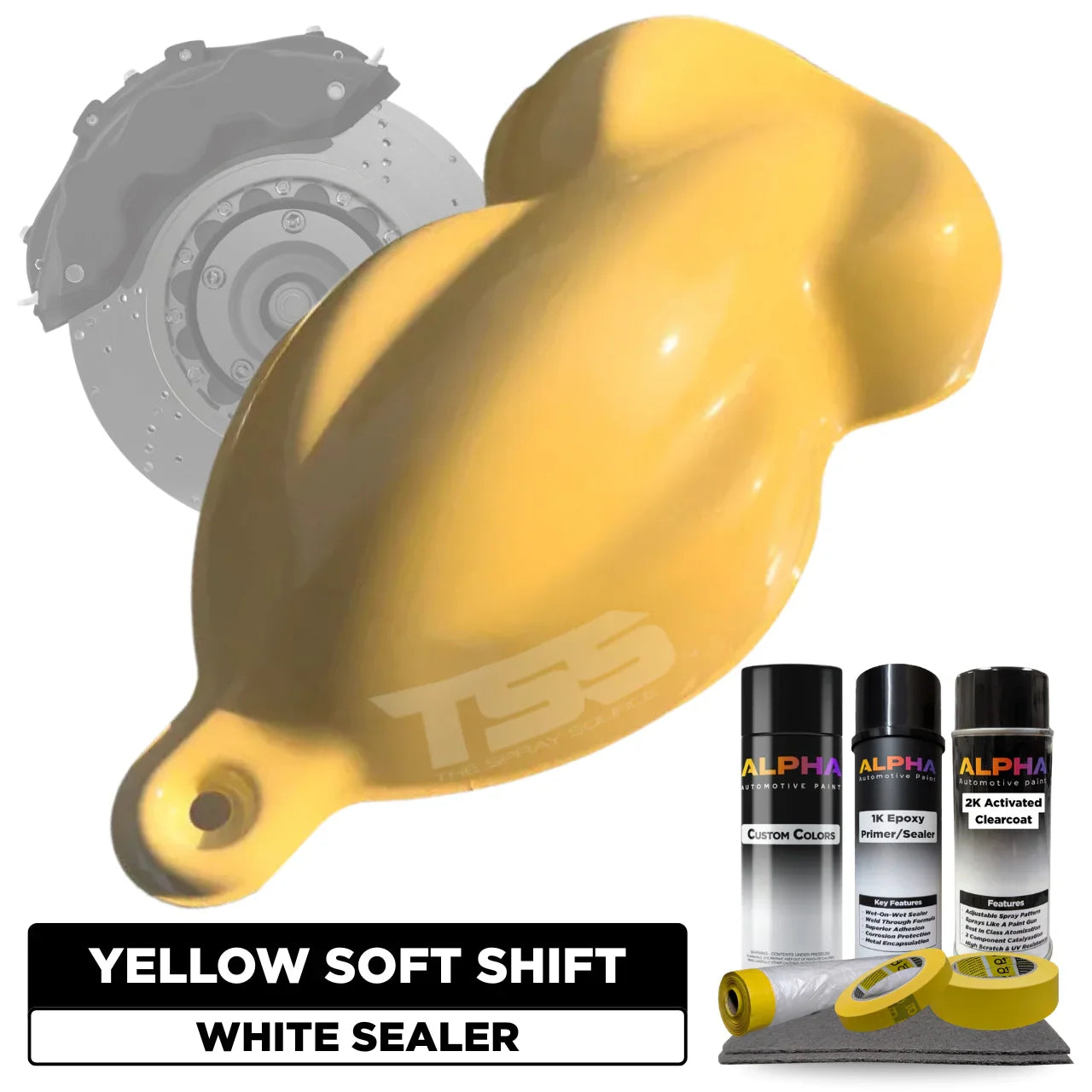 Yellow Soft Shift Brake Caliper Paint Kit