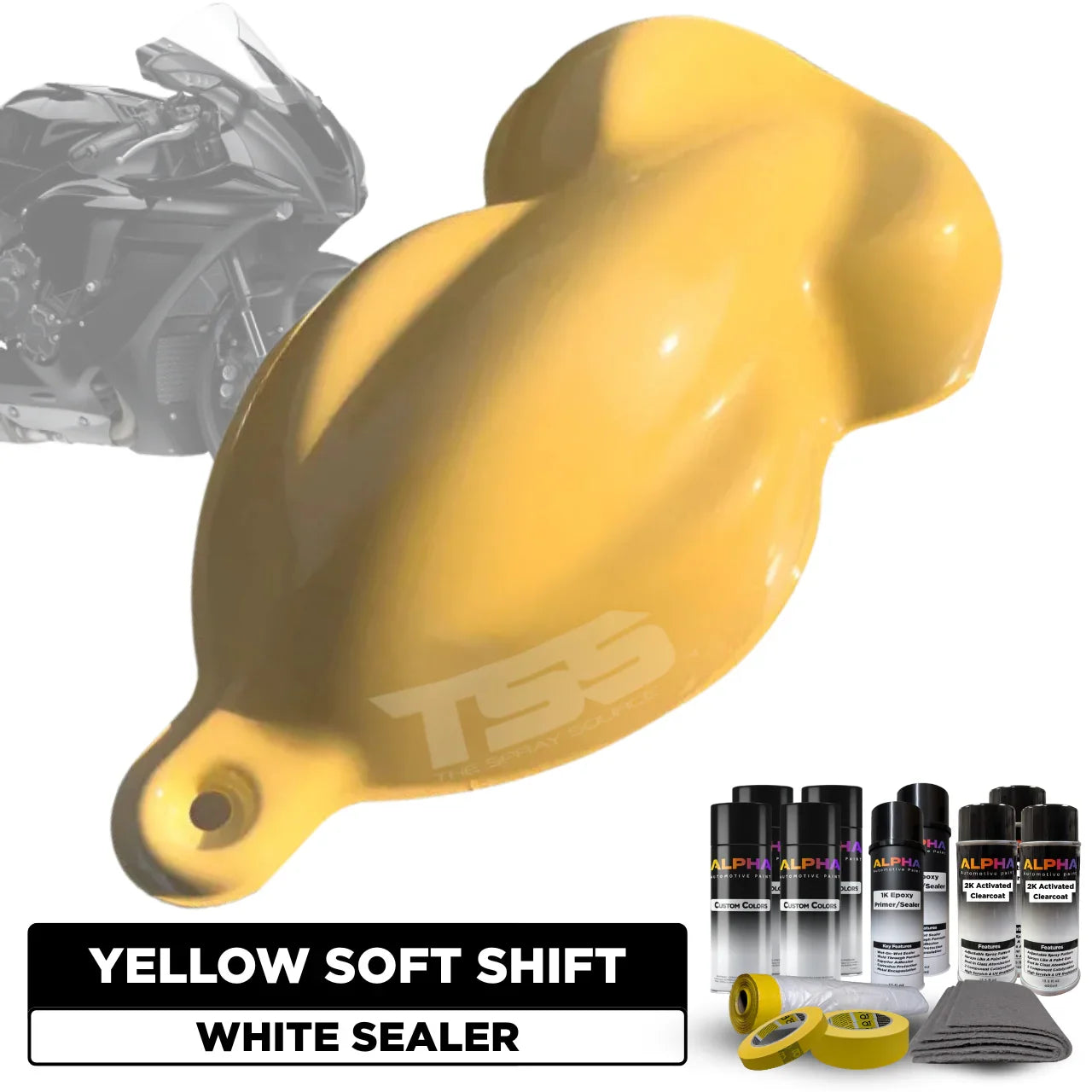 Yellow Soft Shift Motorcycle Paint Kit