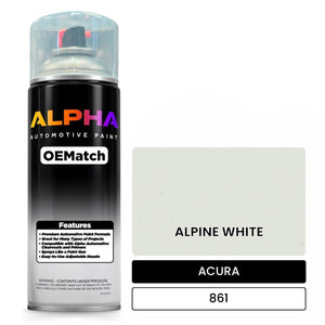 ACURA ALPINE WHITE 861 | OEMatch Automotive Spraycan
