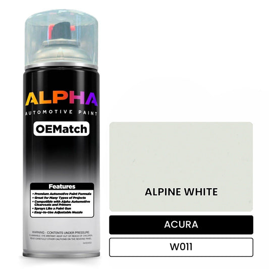 ACURA ALPINE WHITE W011 OEMatch Spraycan