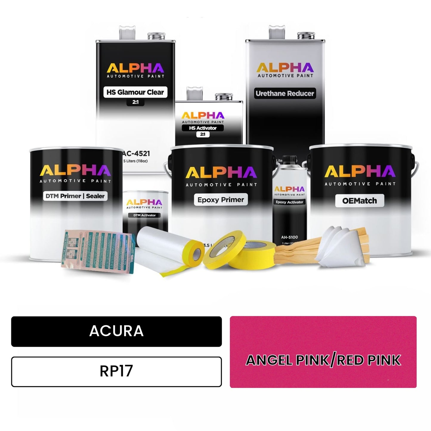 ACURA ANGEL PINK/RED PINK RP17 OEMatch Vehicle Paint Kit