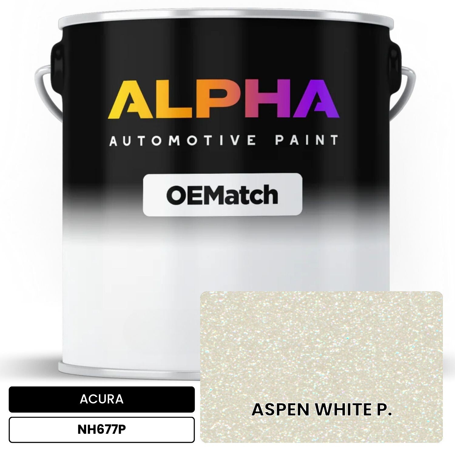 ACURA ASPEN WHITE P. NH677P OEMatch Basecoat