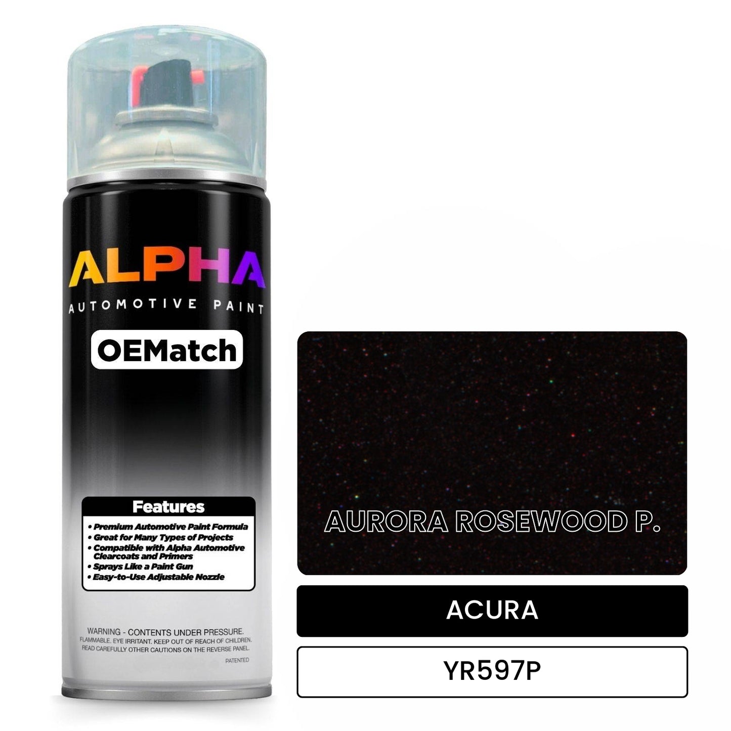 ACURA AURORA ROSEWOOD P. YR597P OEMatch Spraycan