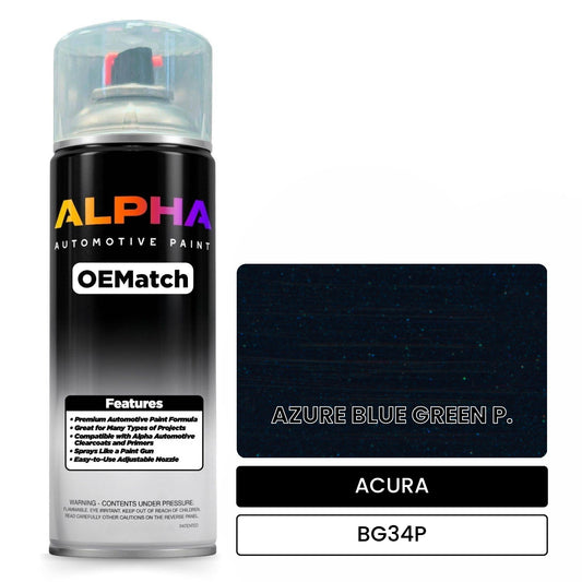 ACURA AZURE BLUE GREEN P. BG34P OEMatch Spraycan