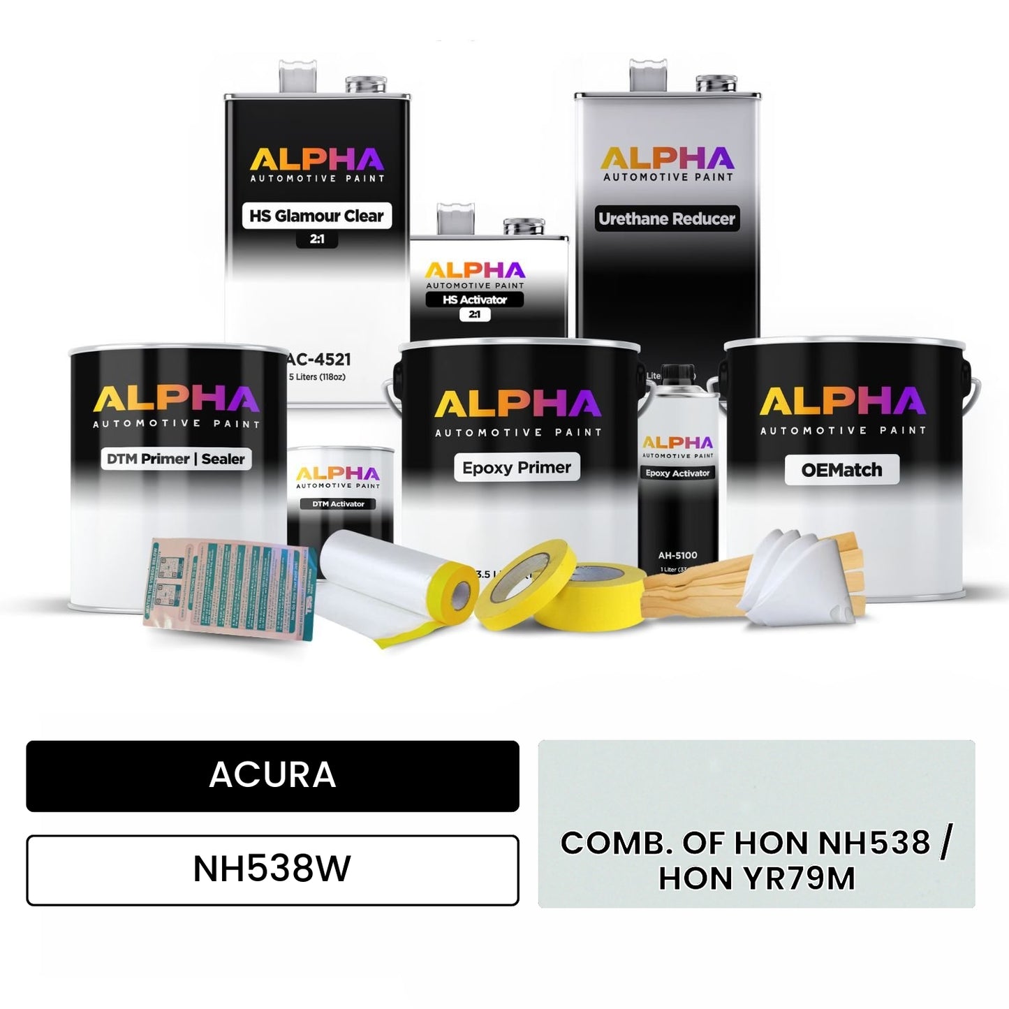 ACURA COMB. OF HON NH538 / HON YR79M NH538W OEMatch Vehicle Paint Kit