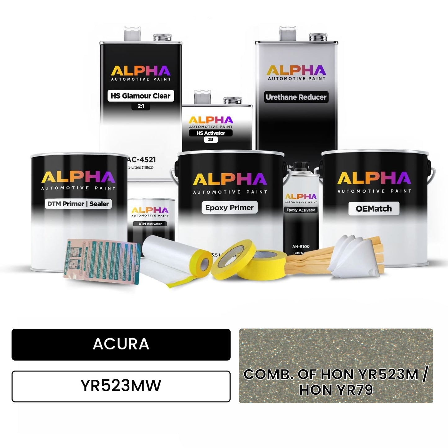 ACURA COMB. OF HON YR523M / HON YR79 YR523MW OEMatch Vehicle Paint Kit