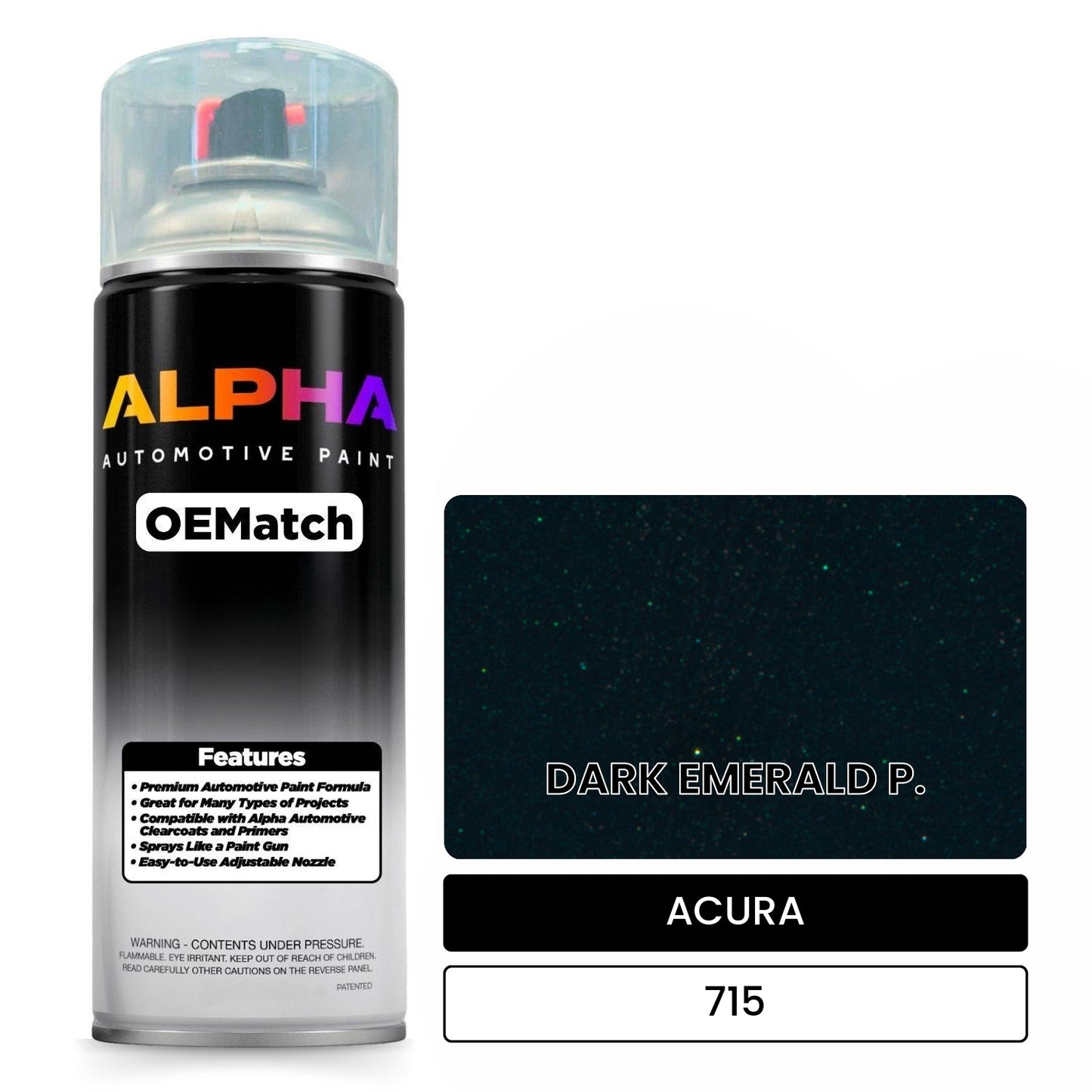 ACURA DARK EMERALD P. 715 OEMatch Spraycan