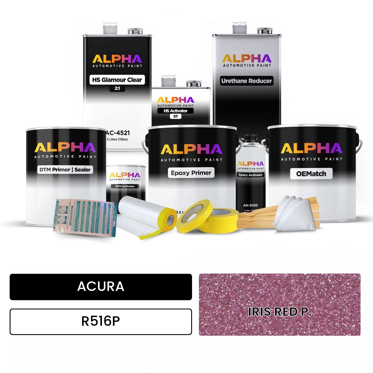 ACURA IRIS RED P. R516P OEMatch Vehicle Paint Kit