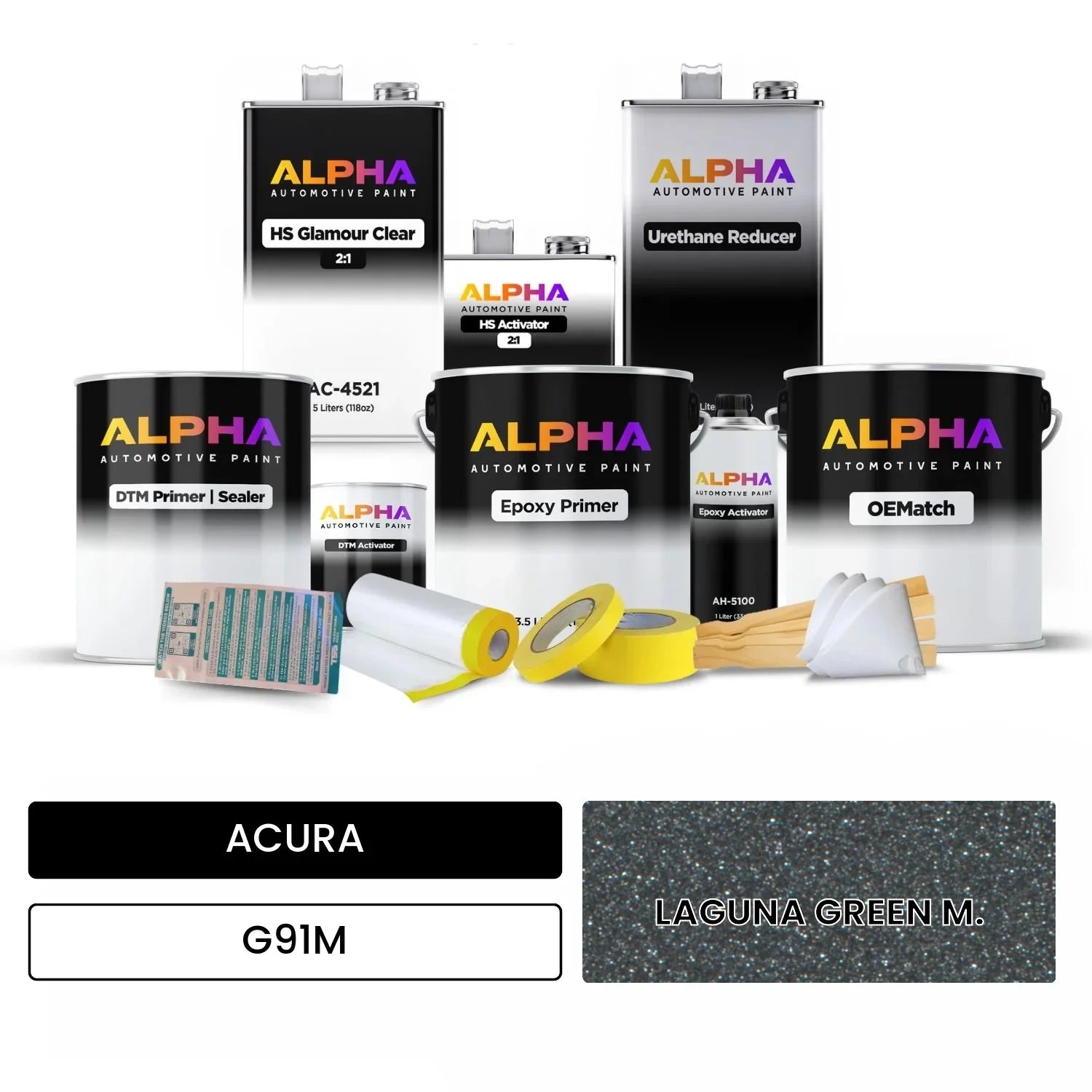ACURA LAGUNA GREEN M. G91M OEMatch Vehicle Paint Kit