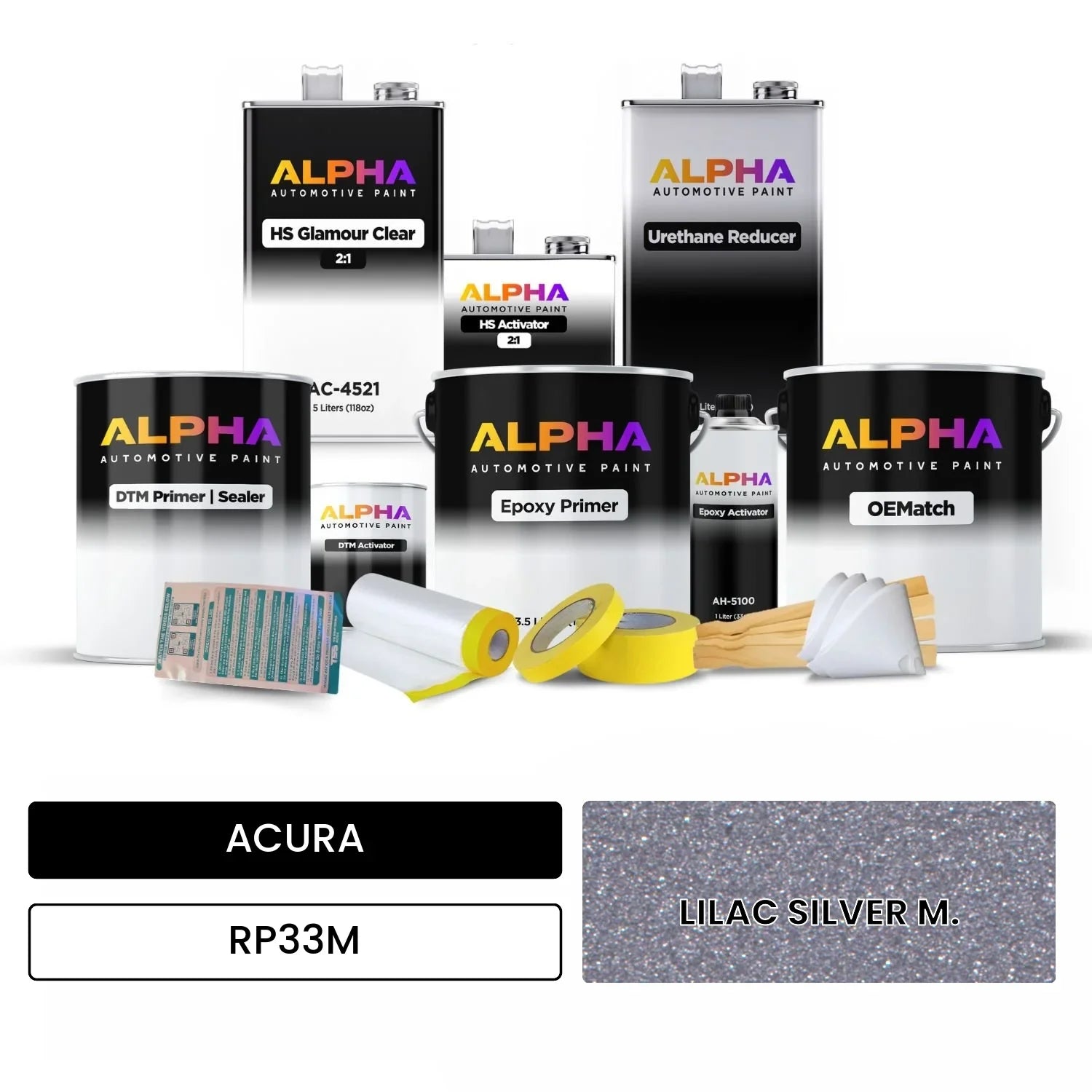 ACURA LILAC SILVER M. RP33M OEMatch Vehicle Paint Kit