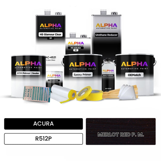 ACURA MERLOT RED P. M. R512P OEMatch Vehicle Paint Kit