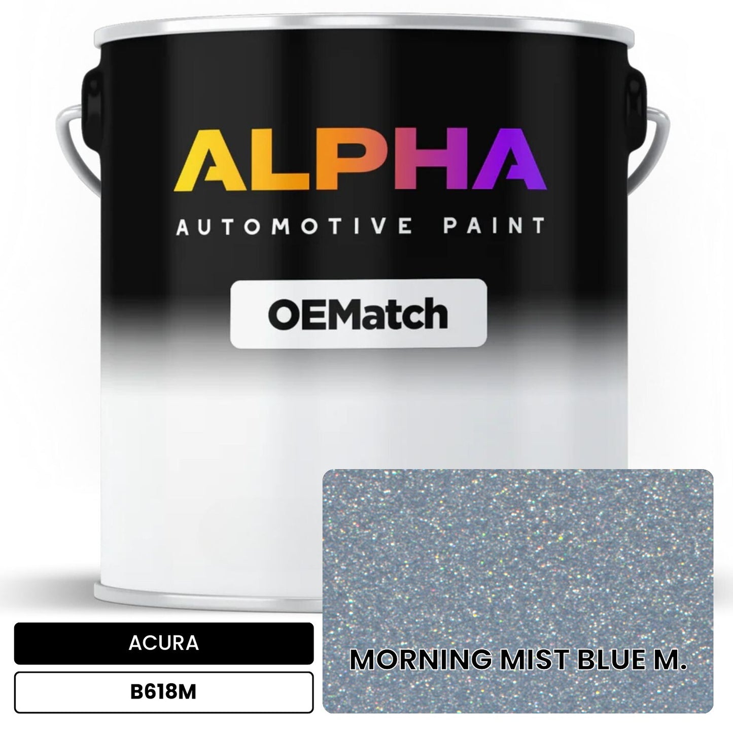ACURA MORNING MIST BLUE M. B618M OEMatch Basecoat