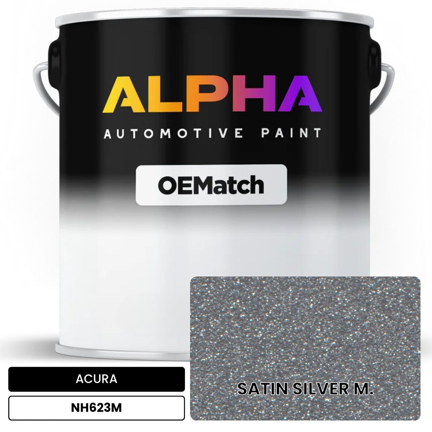 ACURA SATIN SILVER M. NH623M OEMatch Basecoat