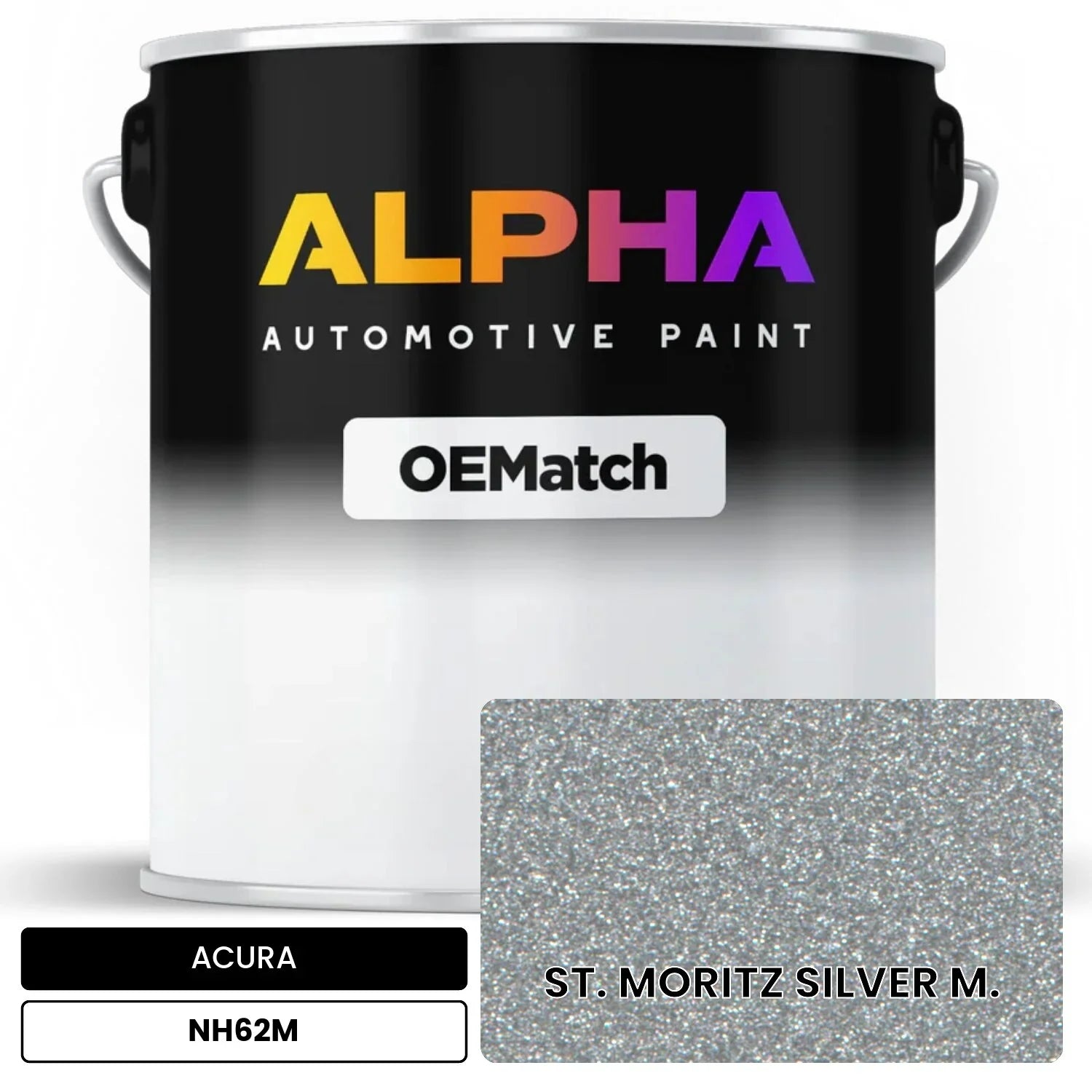 ACURA ST. MORITZ SILVER M. NH62M OEMatch Basecoat