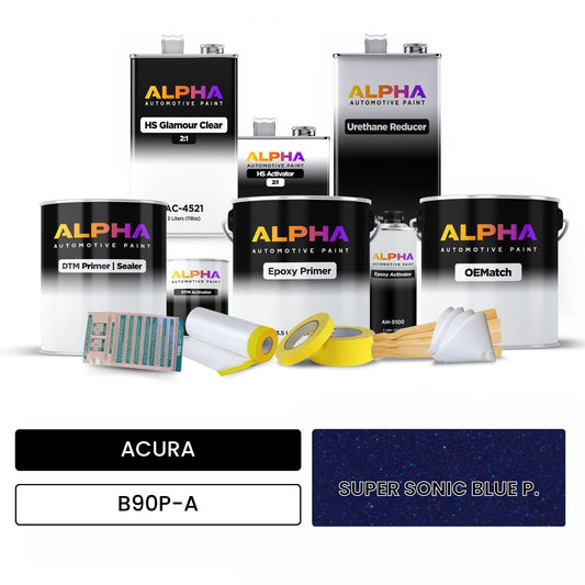ACURA SUPER SONIC BLUE P. B90P-A OEMatch Vehicle Paint Kit