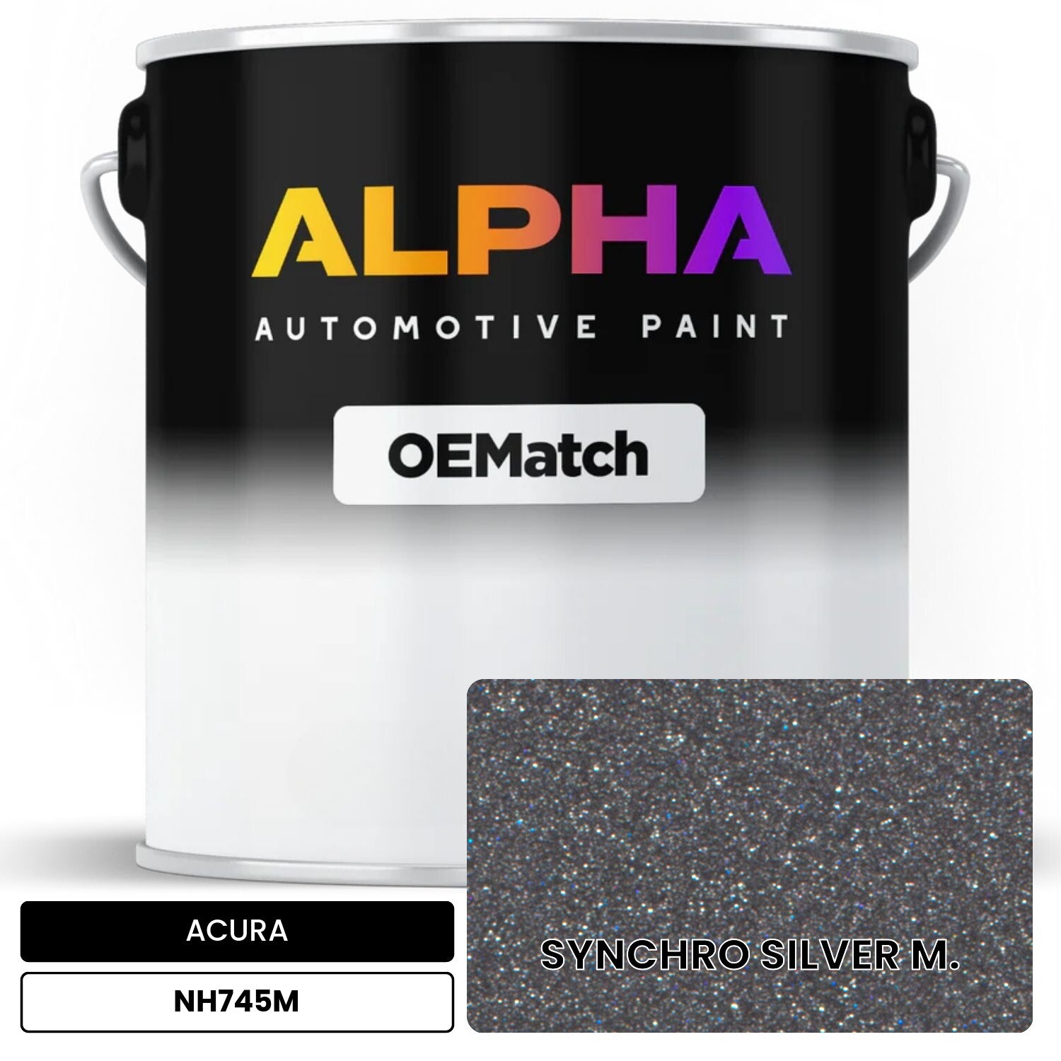 ACURA SYNCHRO SILVER M. NH745M OEMatch Basecoat