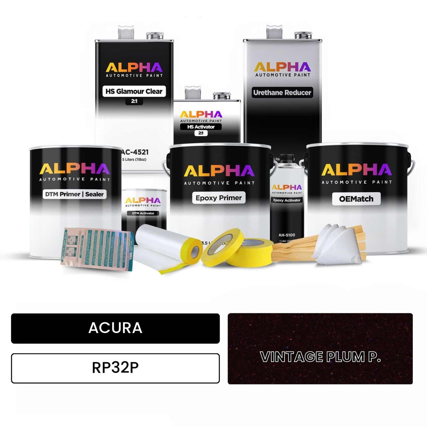 ACURA VINTAGE PLUM P. RP32P OEMatch Vehicle Paint Kit