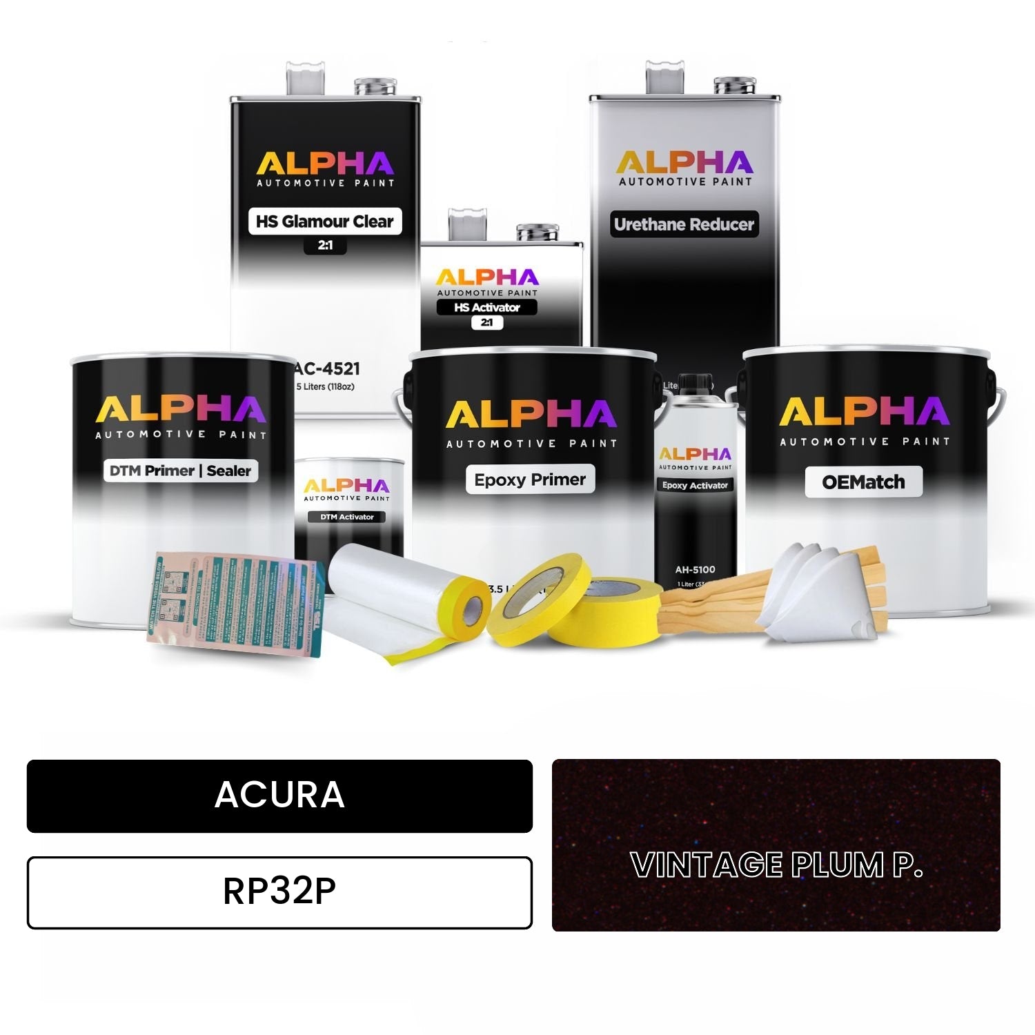 ACURA VINTAGE PLUM P. RP32P OEMatch Vehicle Paint Kit