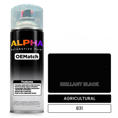 AGRICULTURAL BRILLANT BLACK 831 | OEMatch Automotive Spraycan