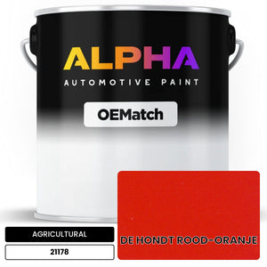 AGRICULTURAL DE HONDT ROOD-ORANJE 21178 | OEMatch Automotive Basecoat