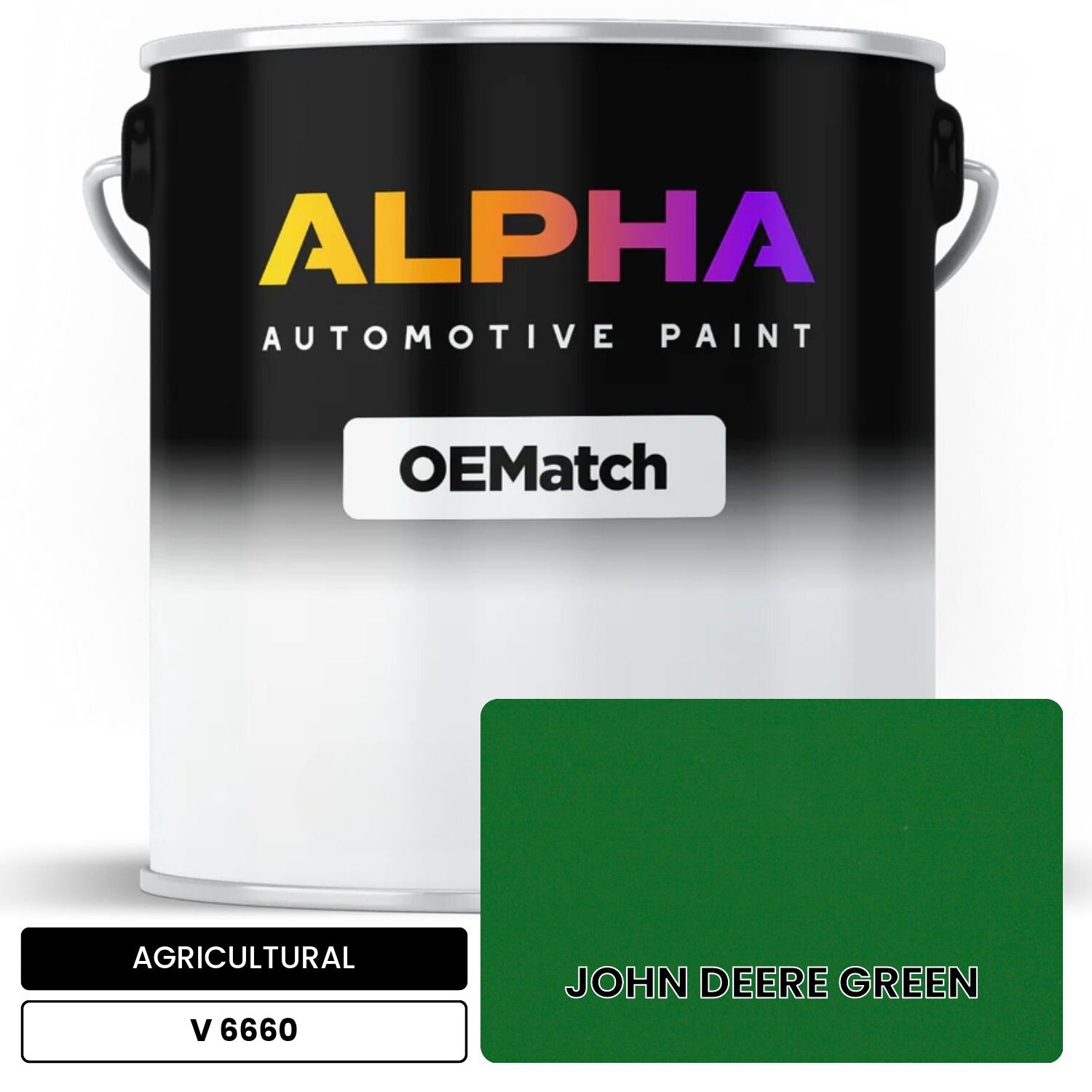 AGRICULTURAL JOHN DEERE GREEN V 6660 OEMatch Basecoat