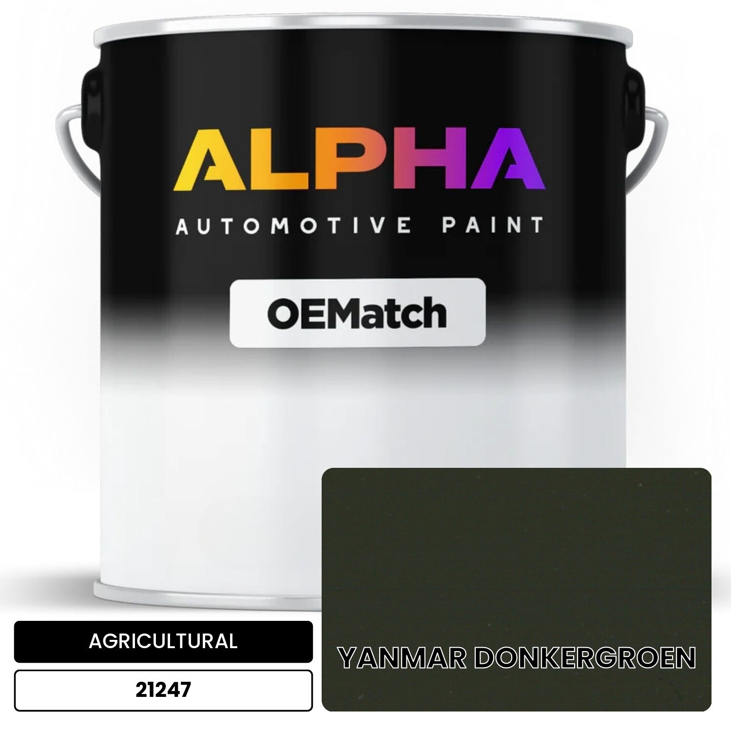 AGRICULTURAL YANMAR DONKERGROEN 21247 OEMatch Basecoat