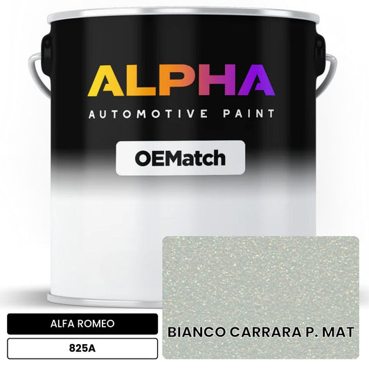 ALFA ROMEO BIANCO CARRARA P. MAT 825A OEMatch Basecoat