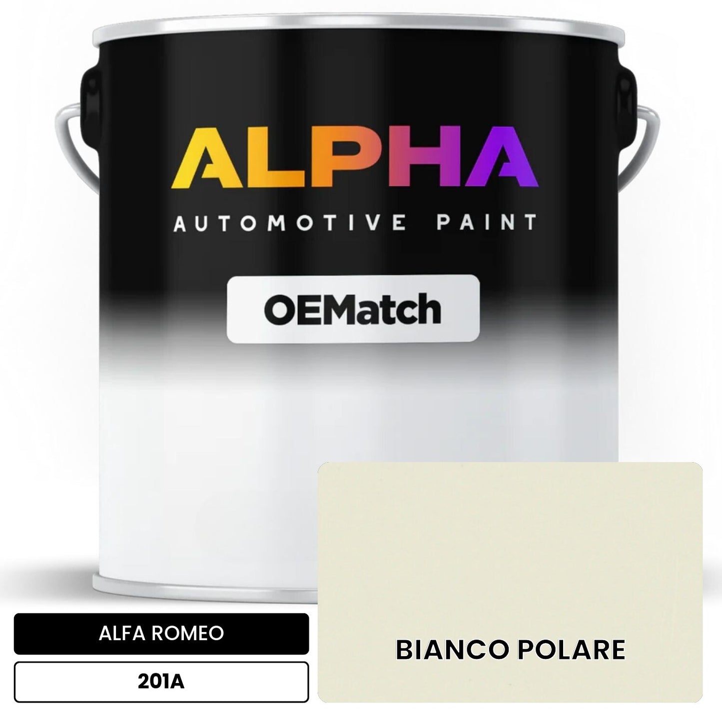 ALFA ROMEO BIANCO POLARE 201A OEMatch Basecoat
