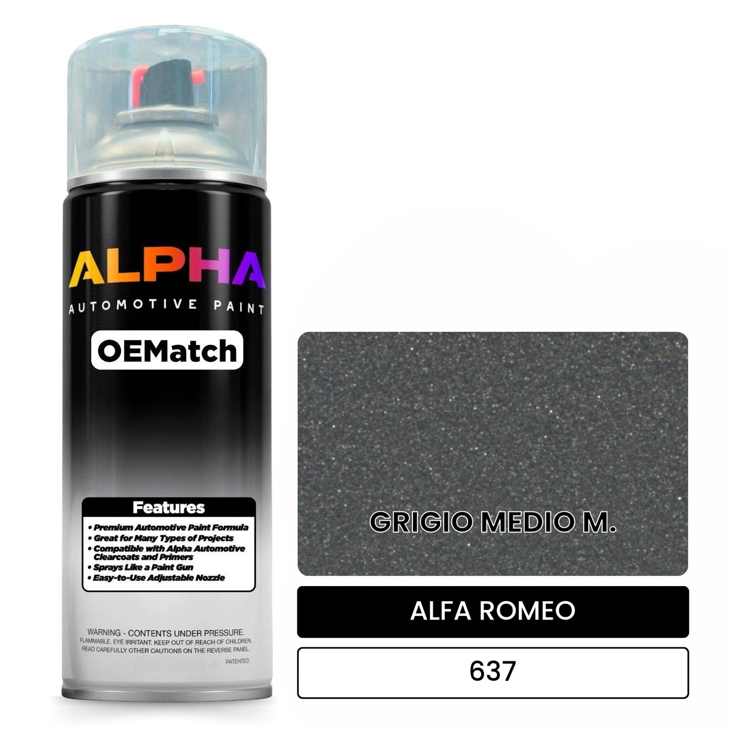 ALFA ROMEO GRIGIO MEDIO M. 637 OEMatch Spraycan