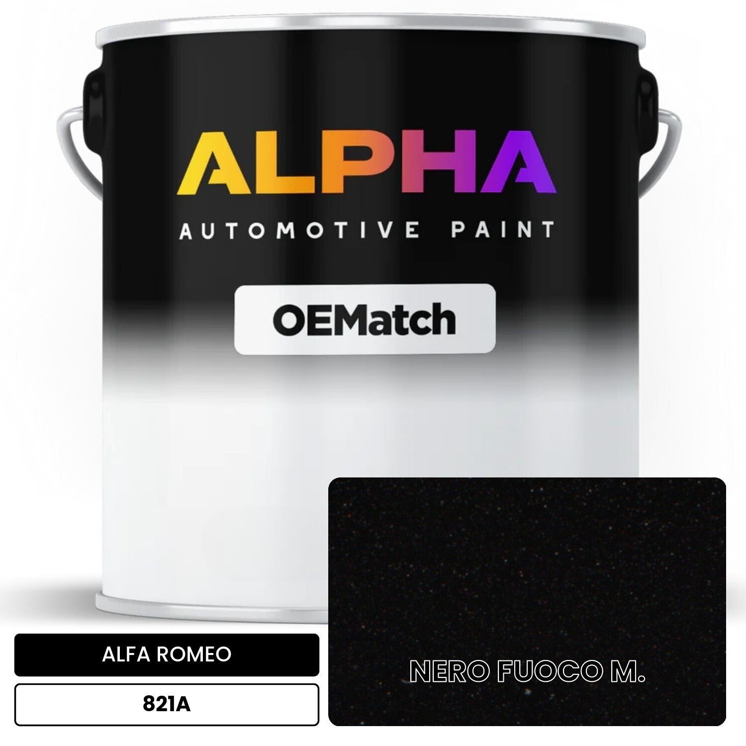 ALFA ROMEO NERO FUOCO M. 821A OEMatch Basecoat