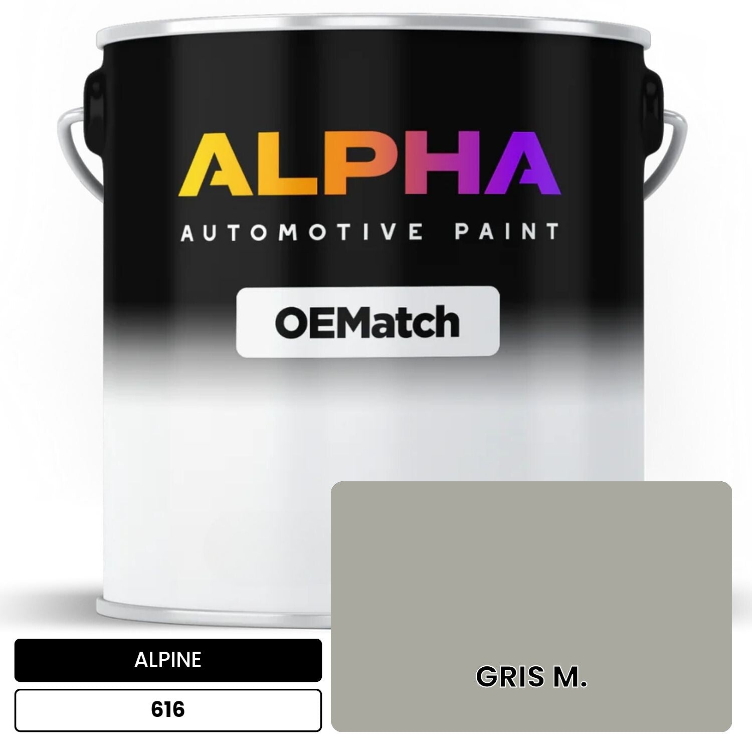 ALPINE GRIS M. 616 OEMatch Basecoat
