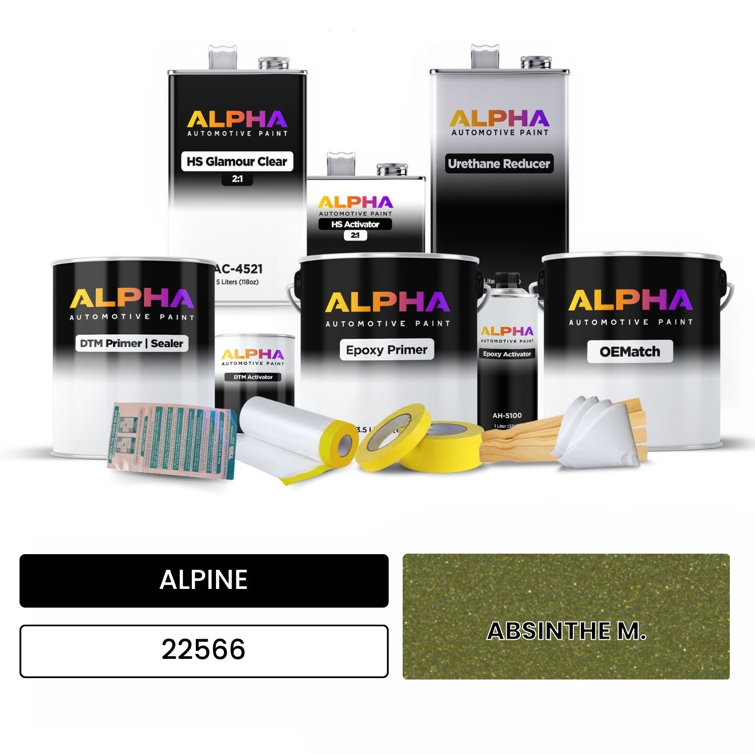 ALPINE ABSINTHE M. 22566 OEMatch Vehicle Paint Kit